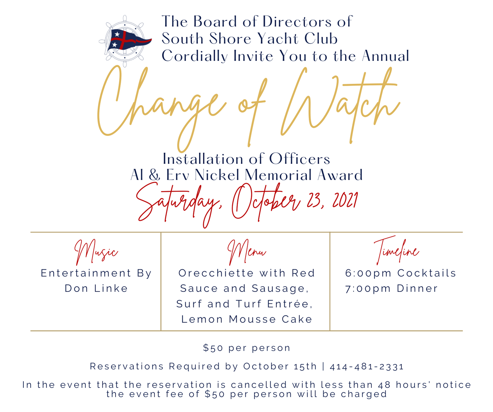 Change of Watch Invitation 2021 3