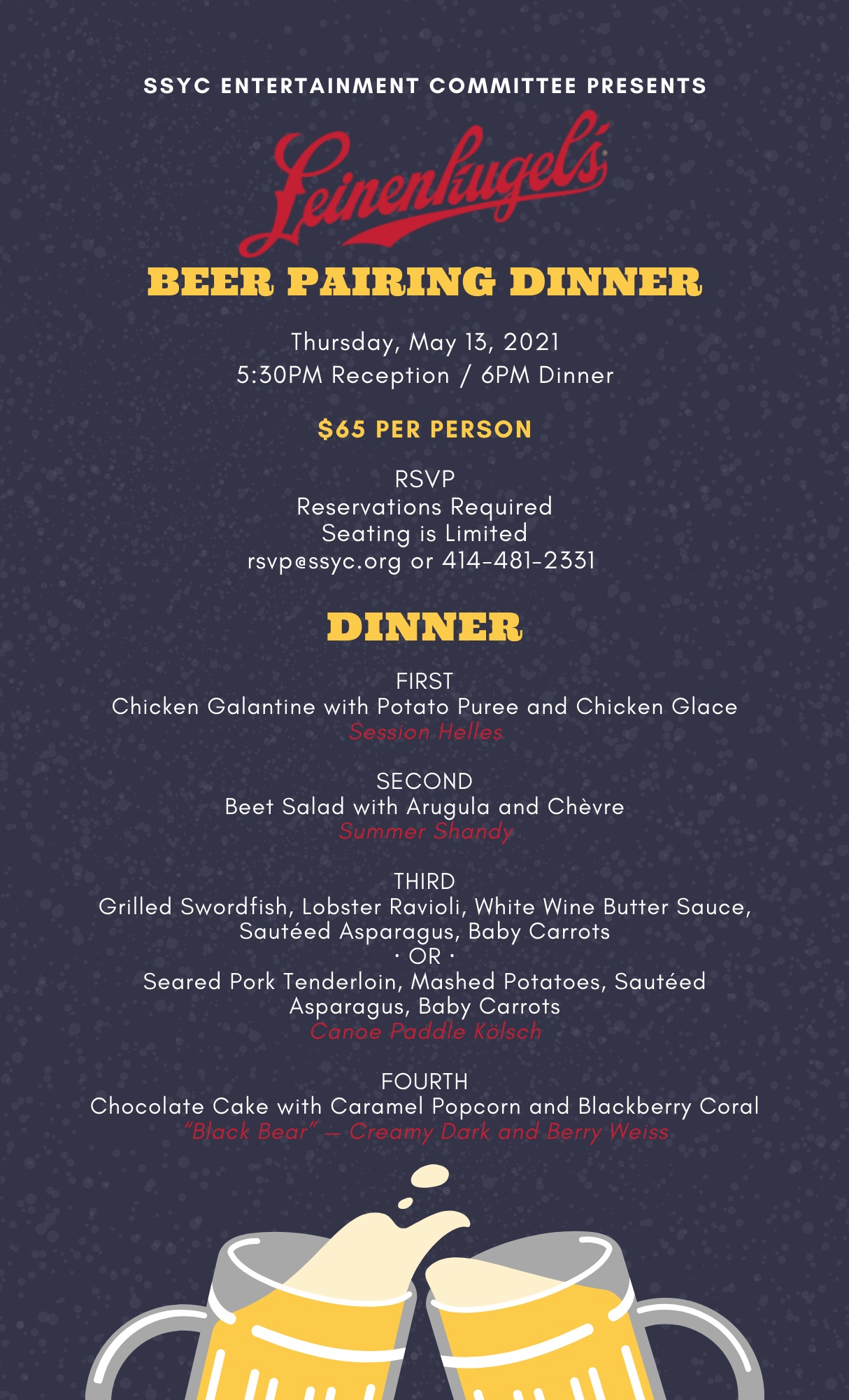 beer pairing dinner