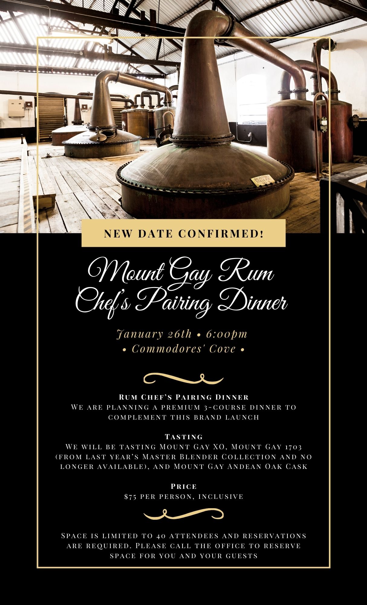 mount gay rum dinner