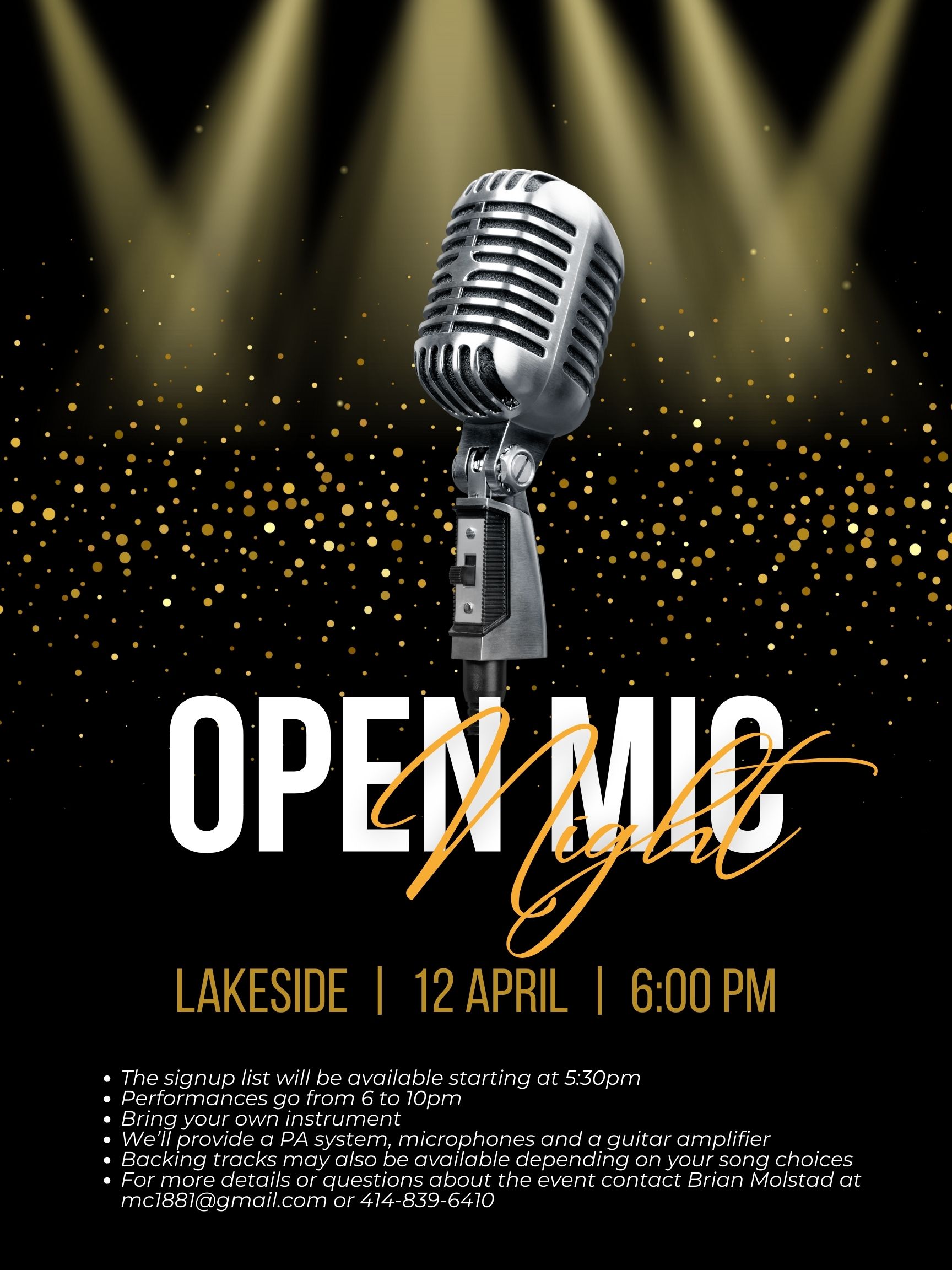 open mic night APRIL 2023