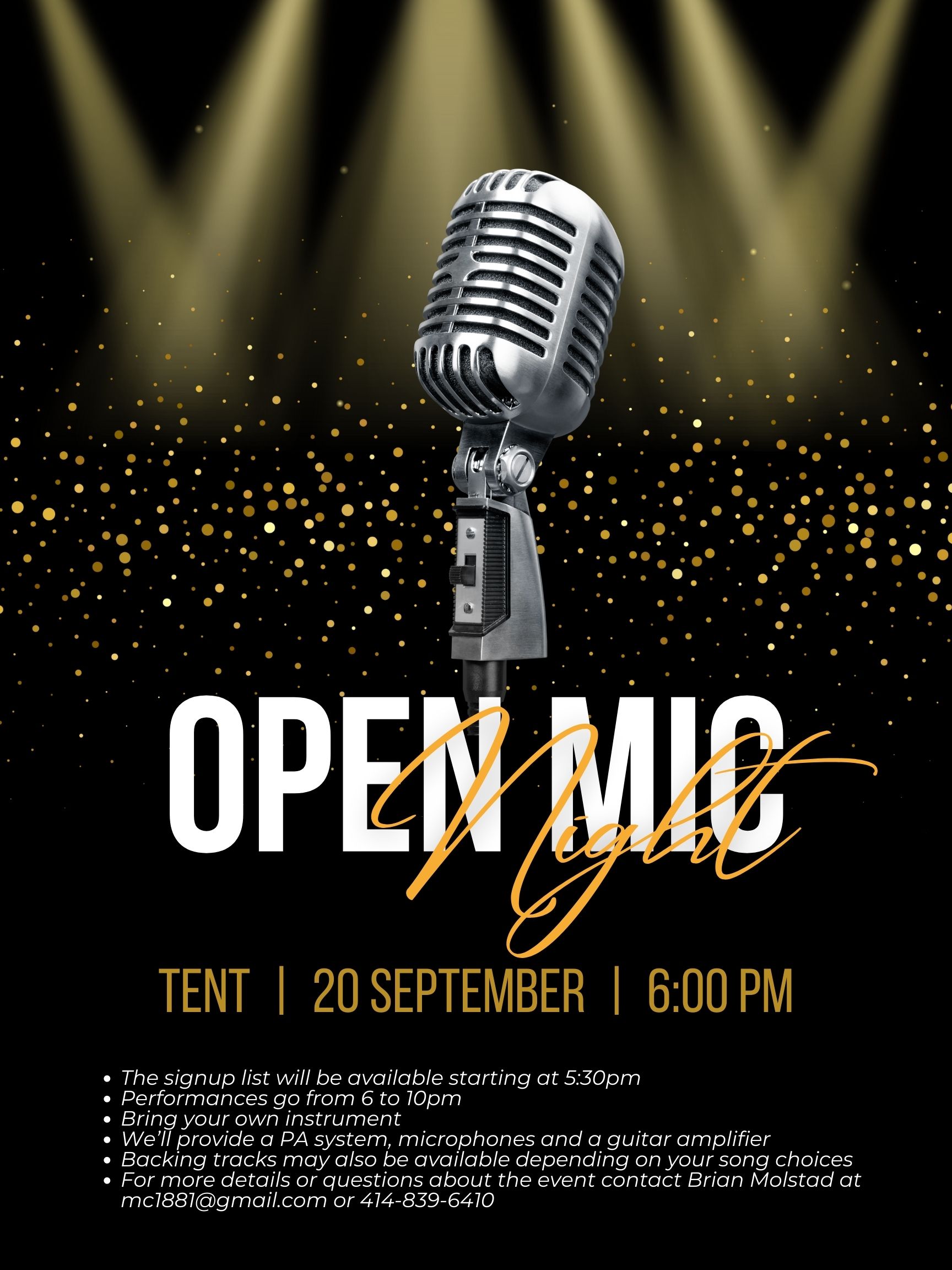 open mic night SEPTEMBER 2023